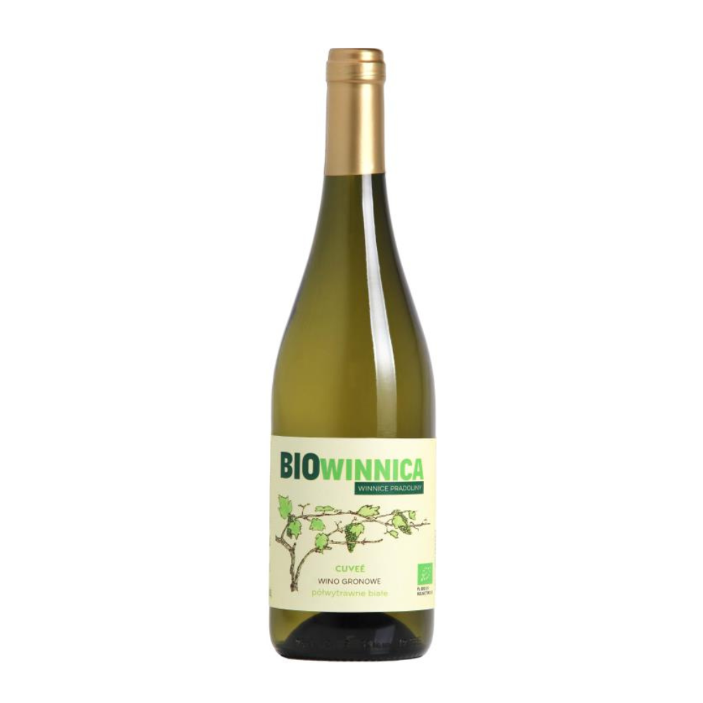 Wino Winnice Pradoliny BioWinnica Cuvee 11,5% białe półwytrawne 750 ml