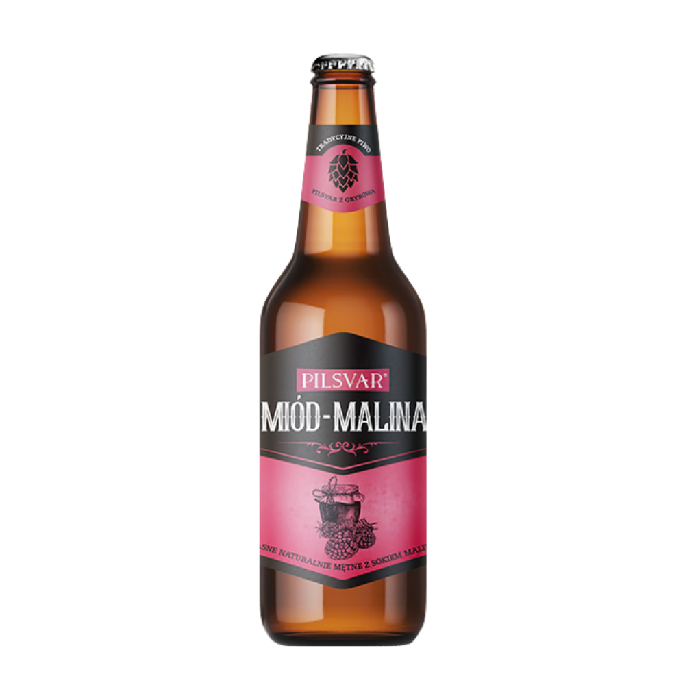 Piwo Grybów Pilsvar Miód-Malina 5,7% 500 ml