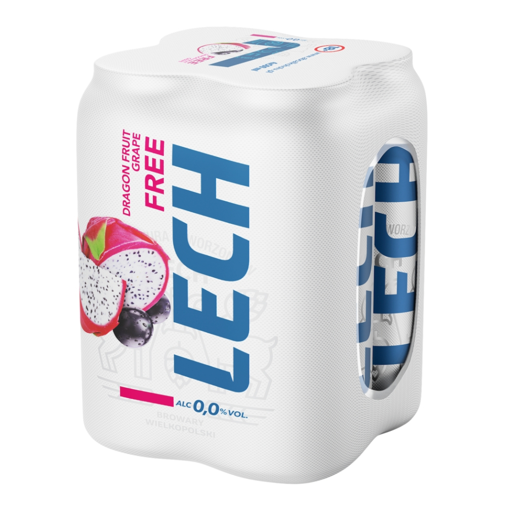Piwo Lech Free Smoczy Owoc 0% 500 ml 4-pak puszka DRS
