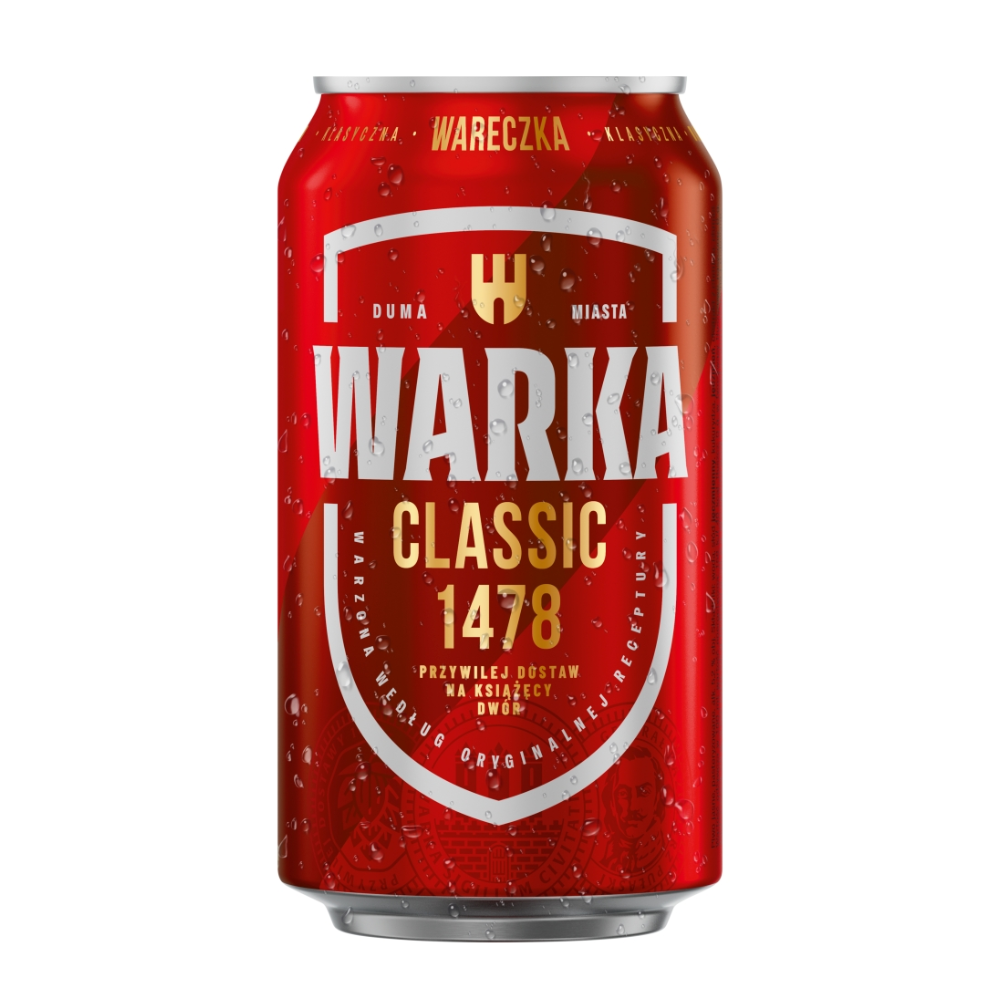 Piwo Warka Classic Jasne Pełne 5,2% 330 ml puszka DRS