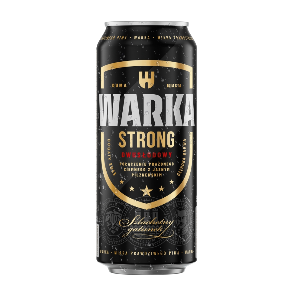 Piwo Warka Strong 6,3% 500 ml puszka DRS