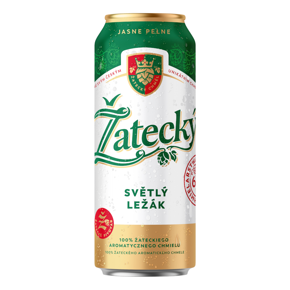 Piwo Zatecky Světlý Ležák 5% 500 ml puszka DRS