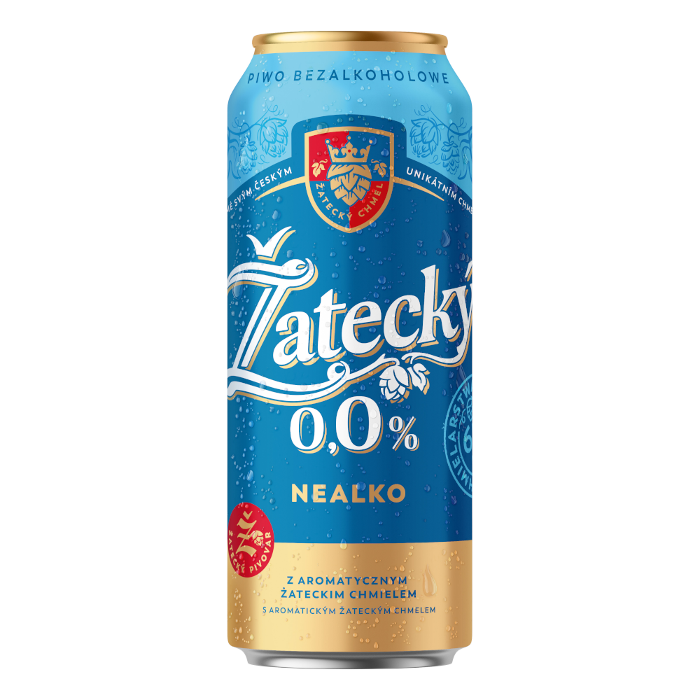 Piwo Zatecky 0% 500 ml puszka DRS