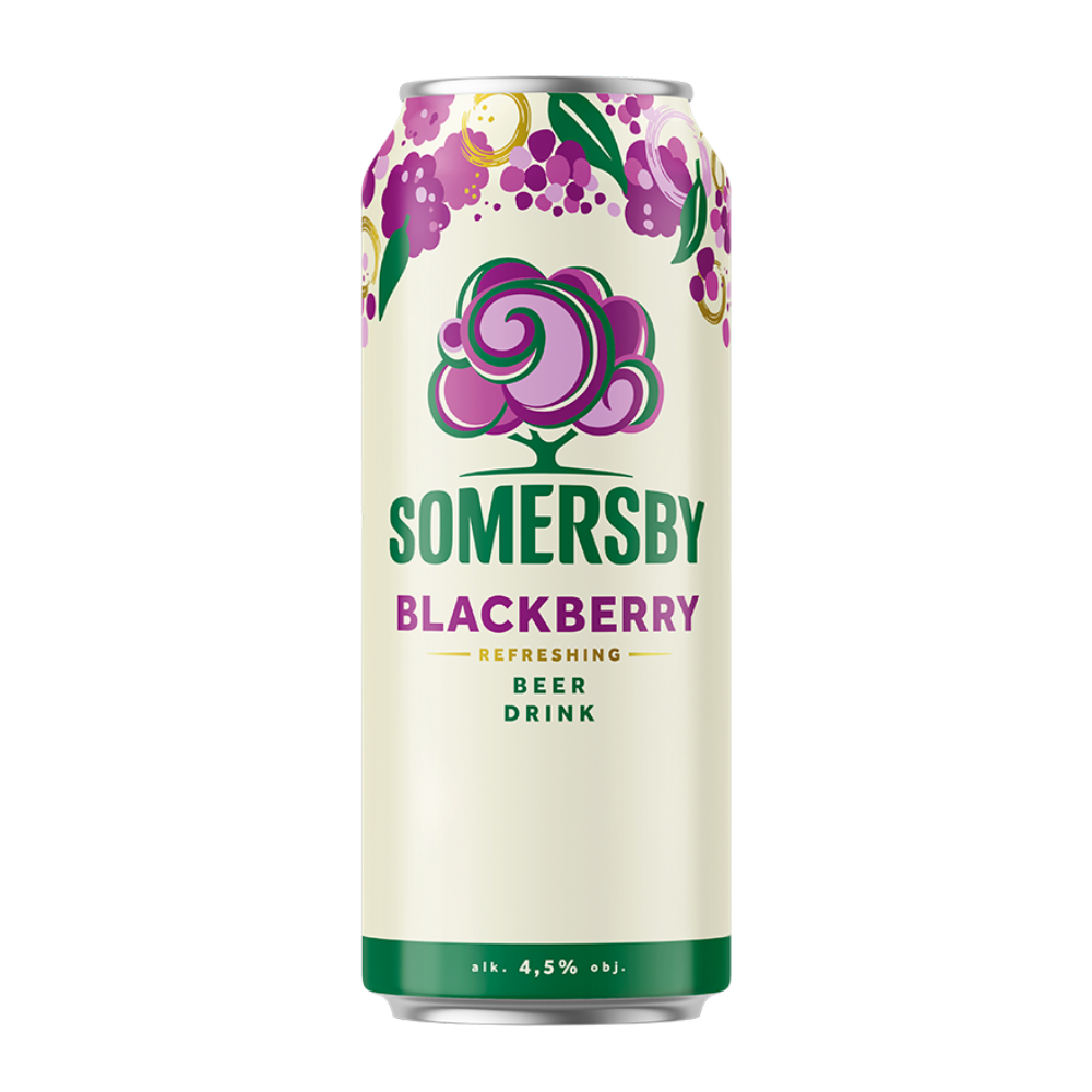 Piwo Somersby Blackberry 4,5% 500 ml puszka DRS