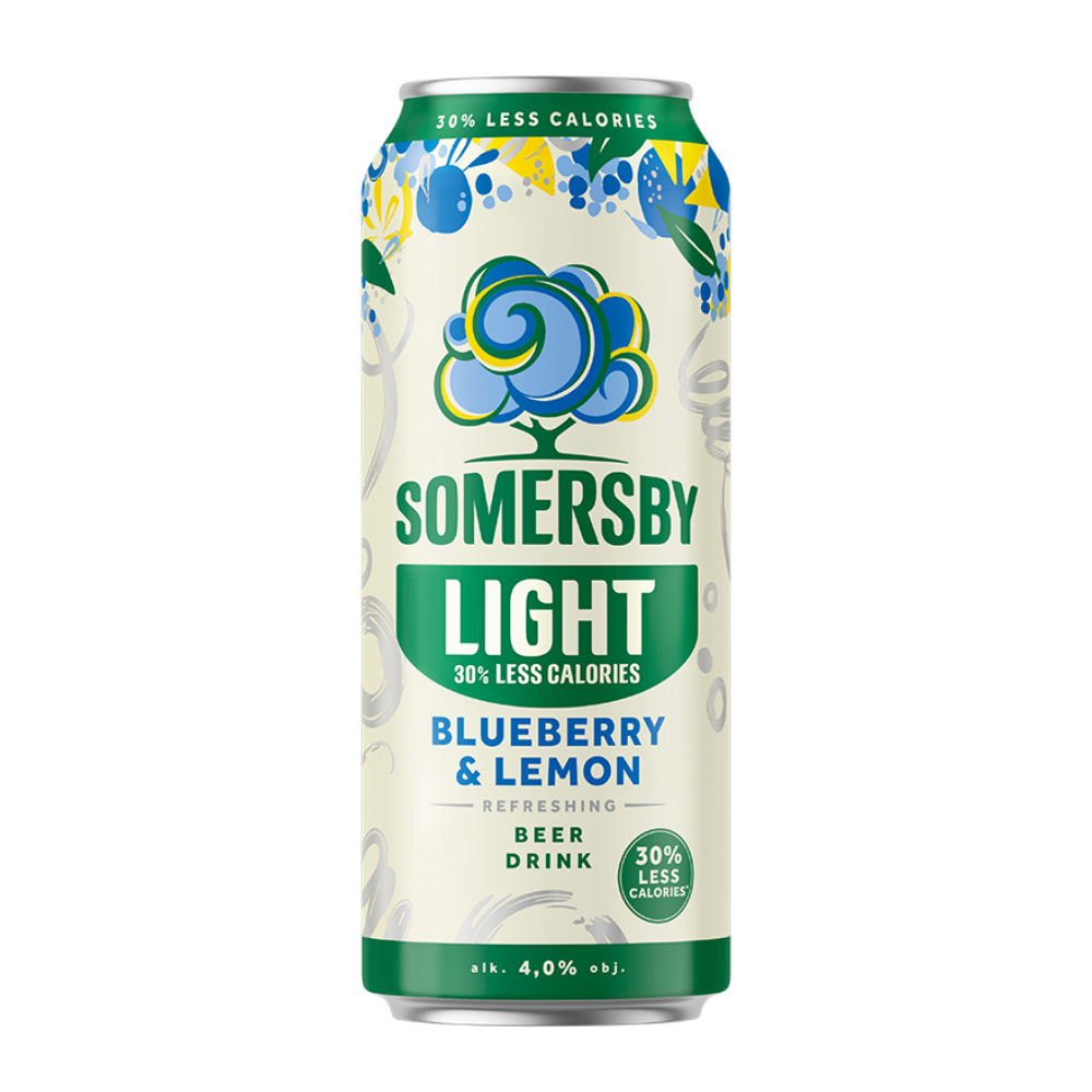 Piwo Somersby Blueberry & lemon Light 4% 500 ml Puszka DRS