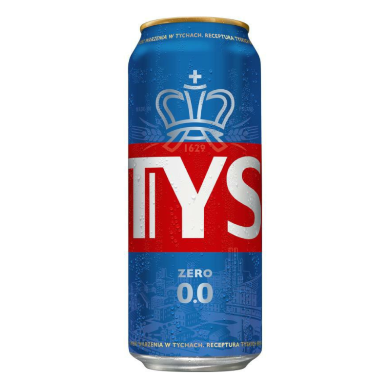 Piwo Tyskie 0% 500 ml puszka DRS