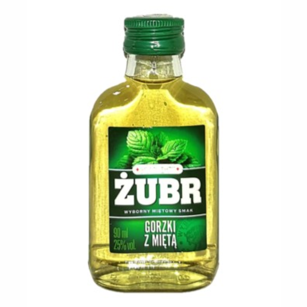 Wódka Żubr Gorzki z Miętą 19% 90 ml