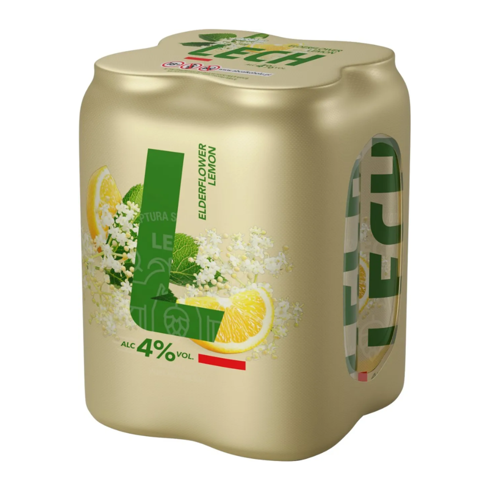 Piwo Lech Elderflower Lemon 4,0% 500 ml 4pak DRS