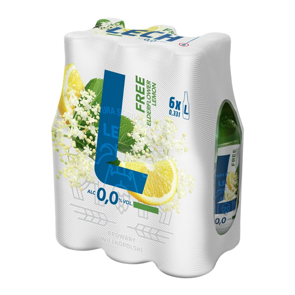 Piwo Lech Free Elderflower Lemon 0% 330 ml 6-pak