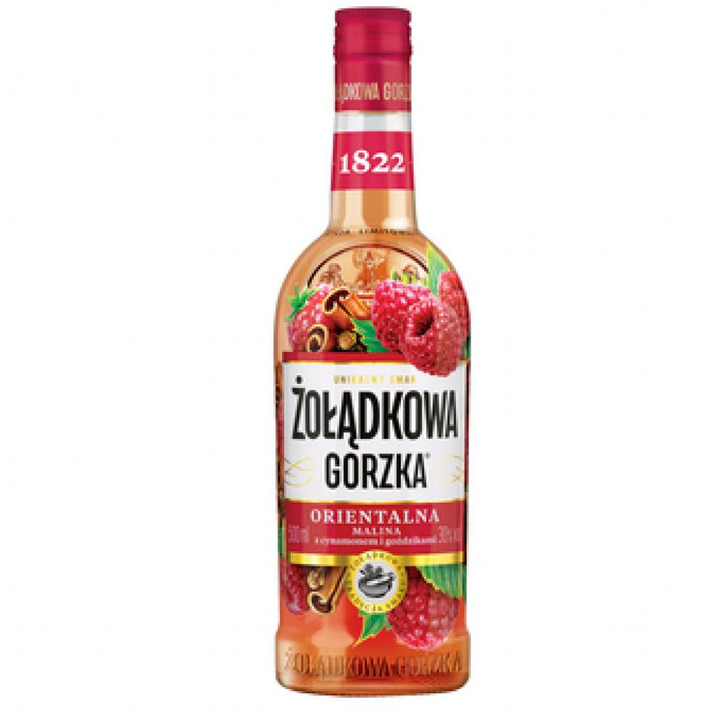 Żołądkowa Gorzka Orientalna Malina z Cynamonem i Goździkami 30% 500 ml