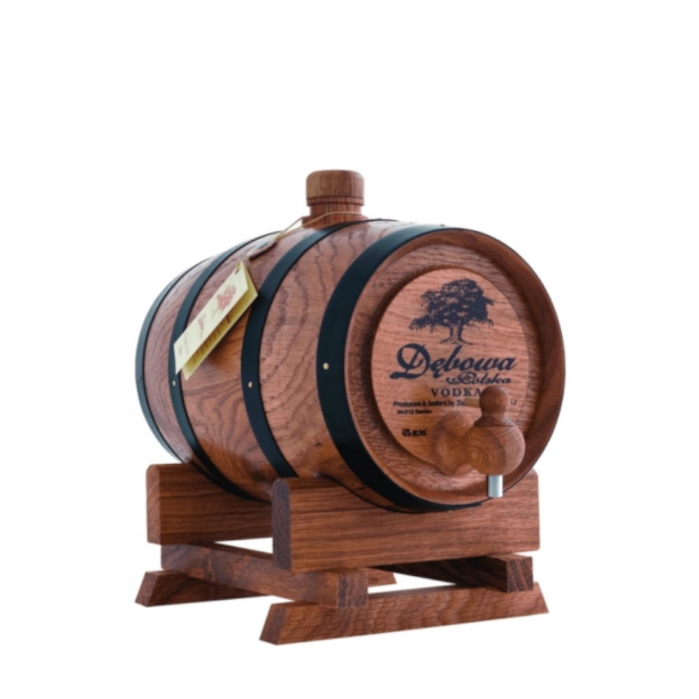 Wódka Dębowa Extra 40% 1000 ml + Beczka