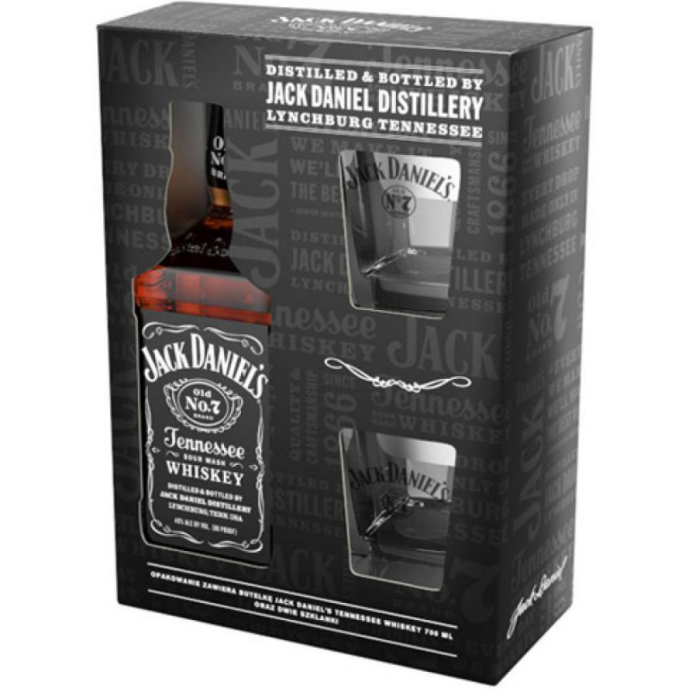 Whisky Jack Daniel's 40% 700 ml + 2 szklanki