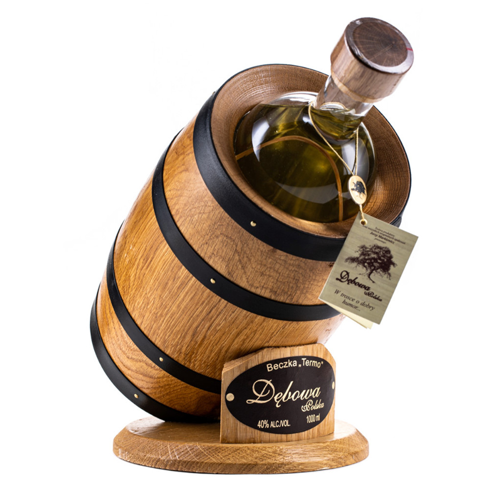 Wódka Dębowa Extra 40% 500 ml + Beczka termo