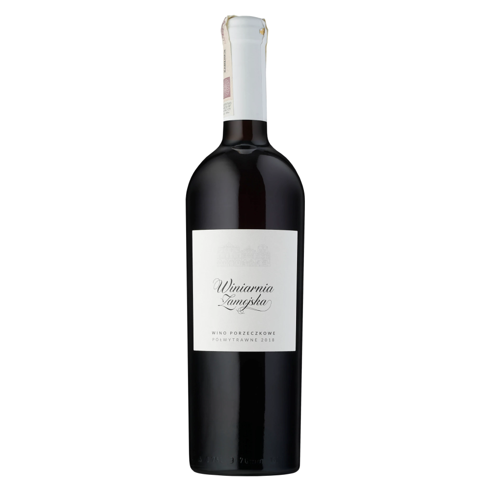 Wino Winiarnia Zamojska Czerwona Porzeczka 9% czerwone półwytrawne 750 ml