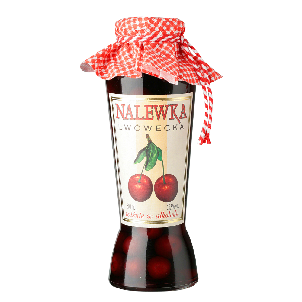 Likier Nalewka Lwówecka - Wiśnie w alkoholu 15,5% 500 ml