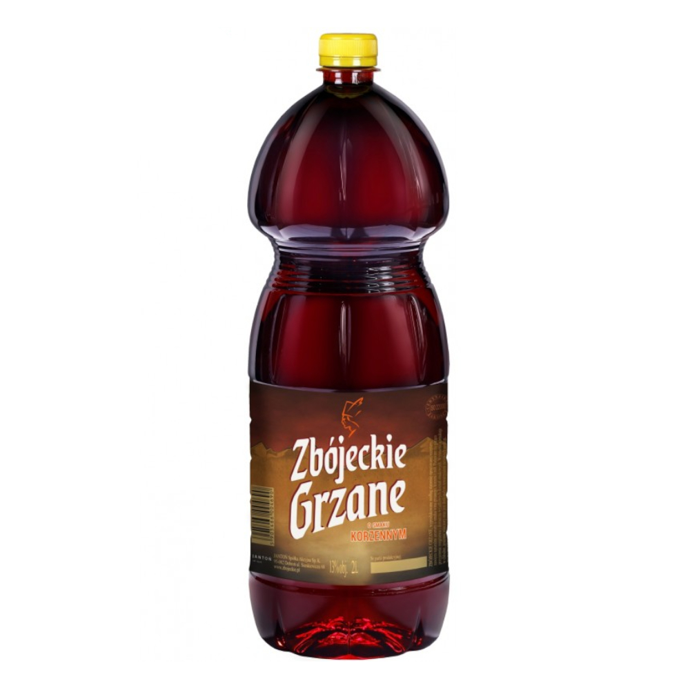 Wino Zbójeckie Grzane Korzenne 10% czerwone słodkie 2000 ml PET