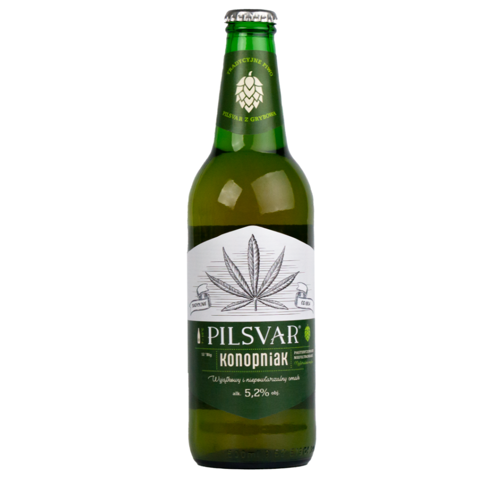Piwo Grybów Pilsvar Konopniak 5,2% 500 ml