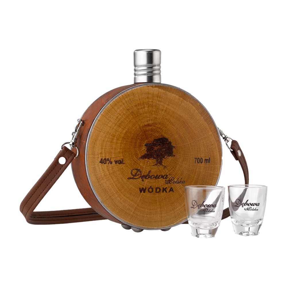 Wódka Dębowa Bukłak 40% 700 ml + 2 kieliszki