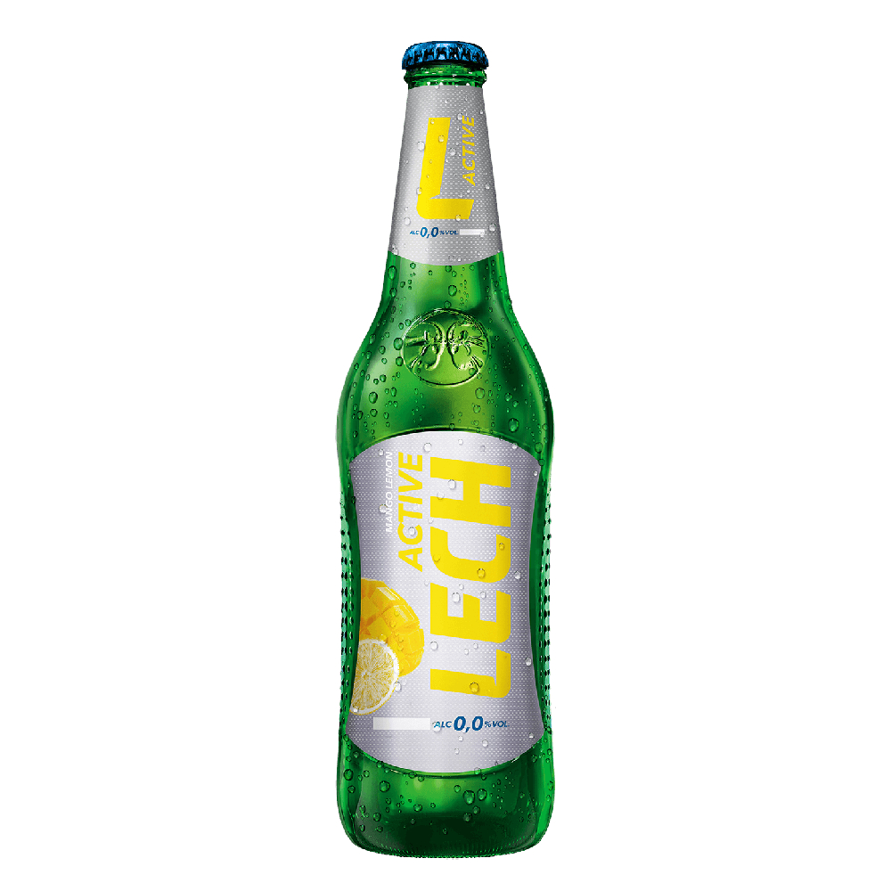 Piwo Lech Active bezalkoholowe o smaku mango i cytryny 500 ml