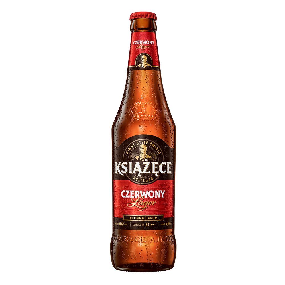 Piwo Książęce Czerwony Lager 4,9% 500 ml