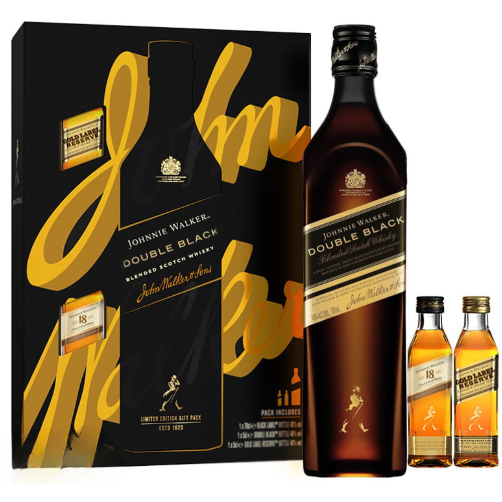 Whisky Johnnie Walker 18 YO Double Black 40% 700 ml + 2 Miniaturki