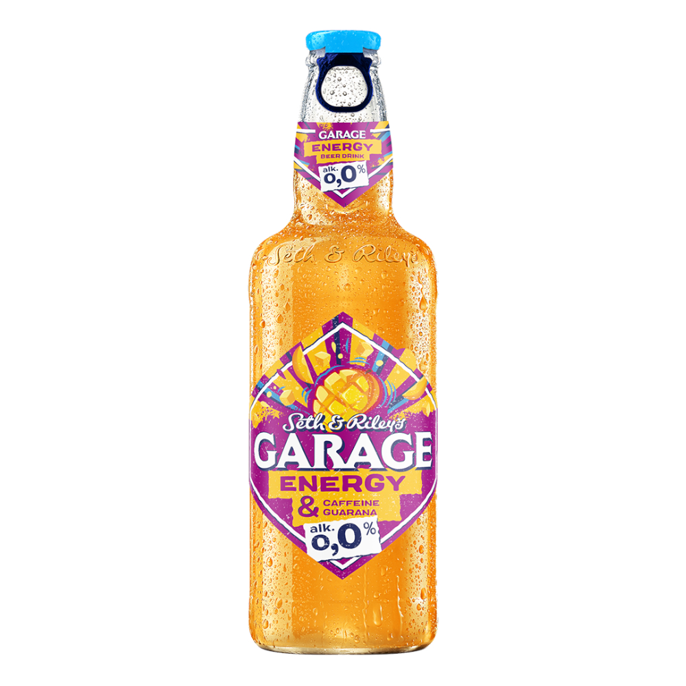 Piwo S&R’s Garage Garage Energy Mango 0% 400 ml