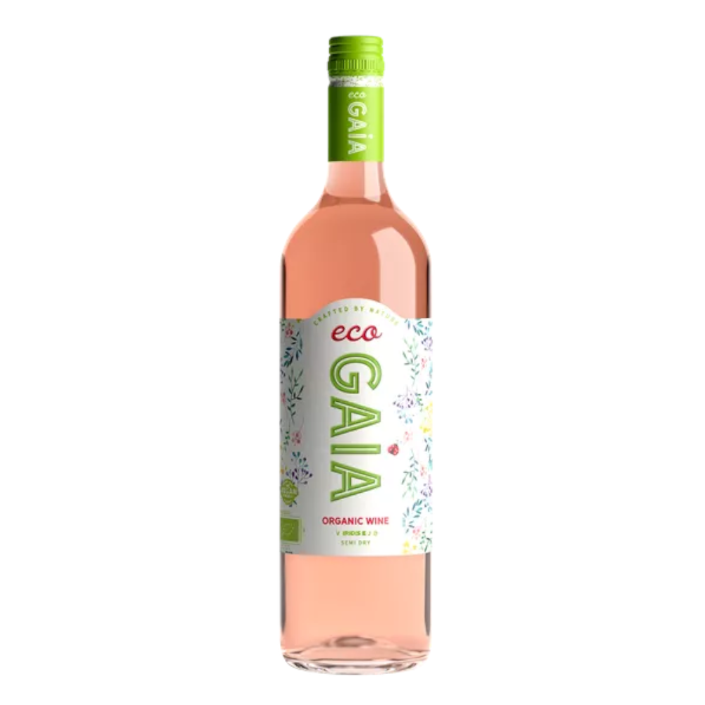 Wino Eco Gaia Organic 12% różowe półwytrawne 750 ml