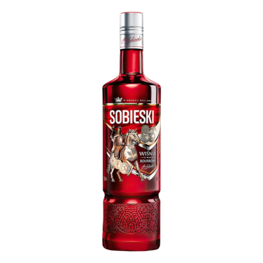 Wódka Sobieski Wiśnia z Nutą Bourbona Wódka 30% 200 ml