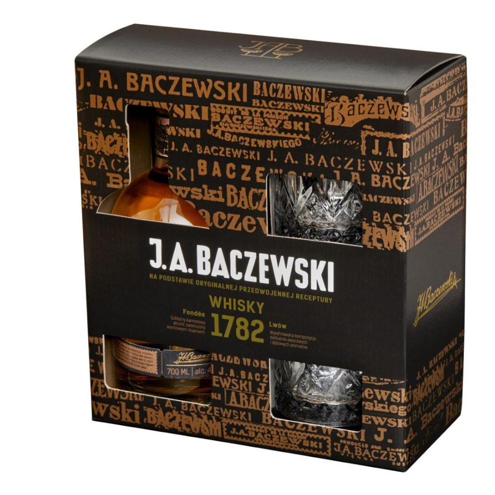 Whisky J.A. Baczewski + szklanka 43% 700 ml