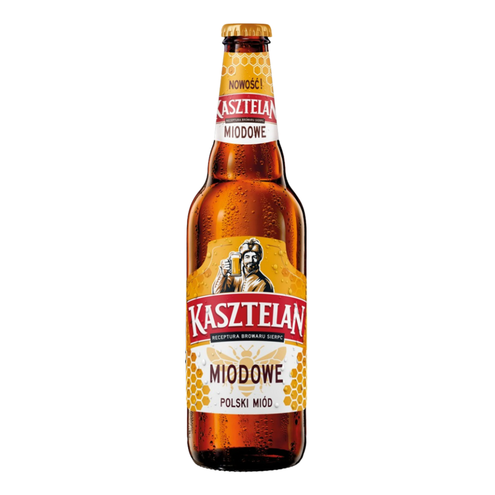 Piwo Kasztelan Miodowe 4,8% 500 ml