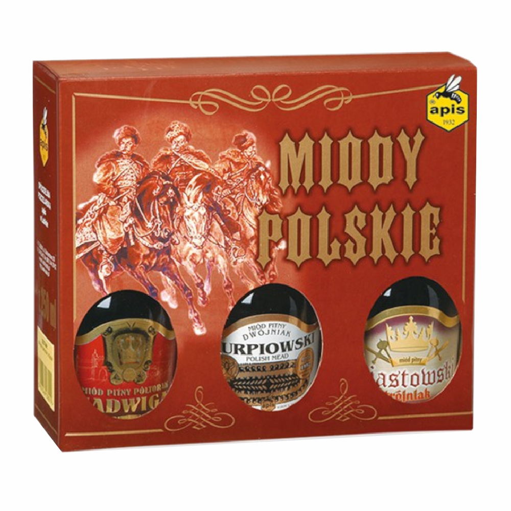 Miód Pitny Zestaw Miody Polskie 3 x 250 ml