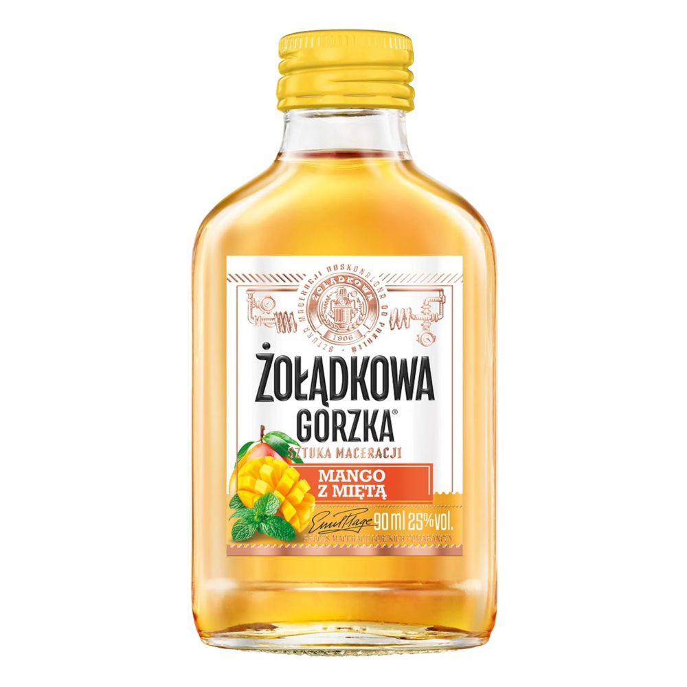 Wódka Żołądkowa Gorzka Mango Mięta 25% 90 ml