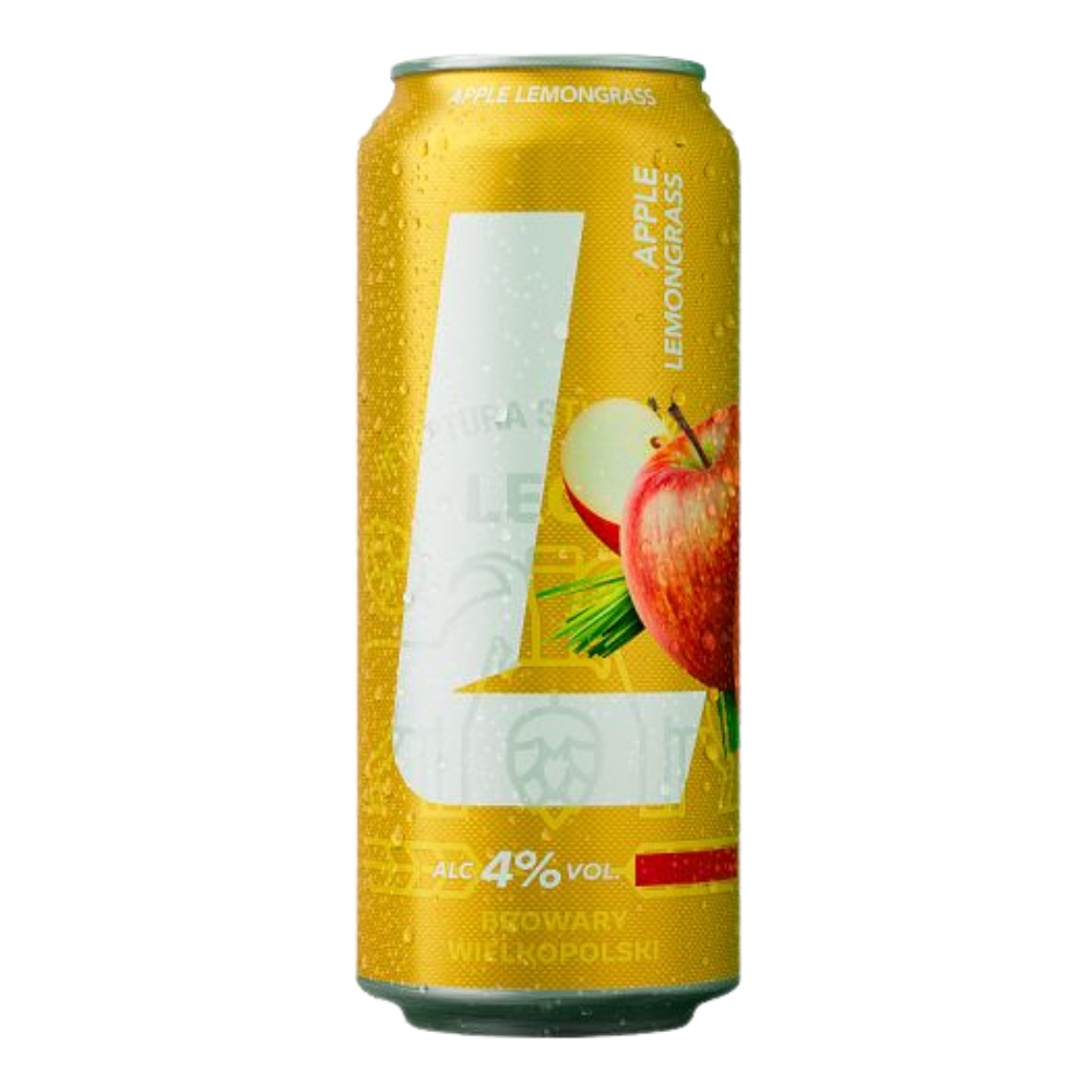 Piwo Lech  Jabłko i Trawa cytrynowa 4% 500 ml puszka