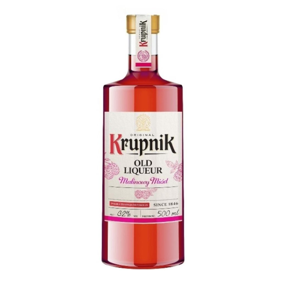 Likier Krupnik Malinowy Miód 32% 500 ml