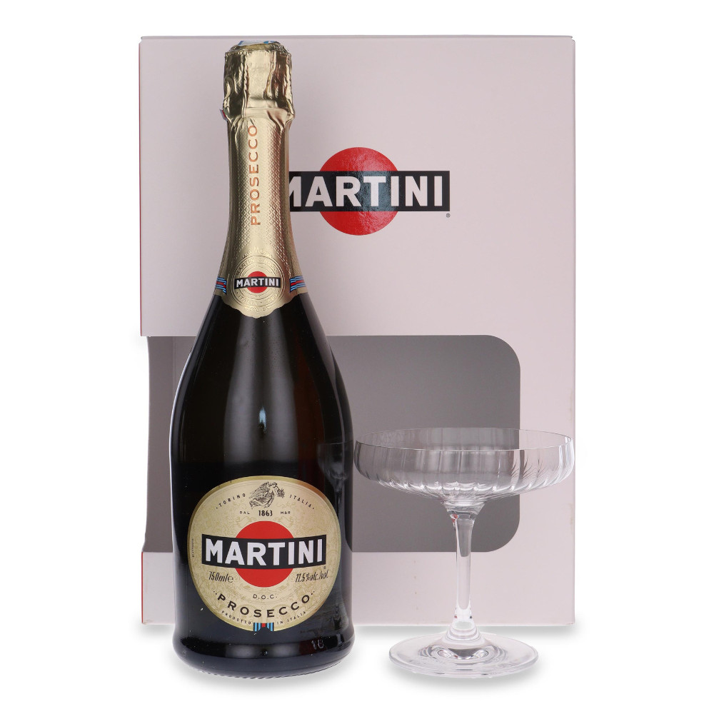 Prosecco Martini  11,5% białe wytrawne 750 ml + Kieliszek