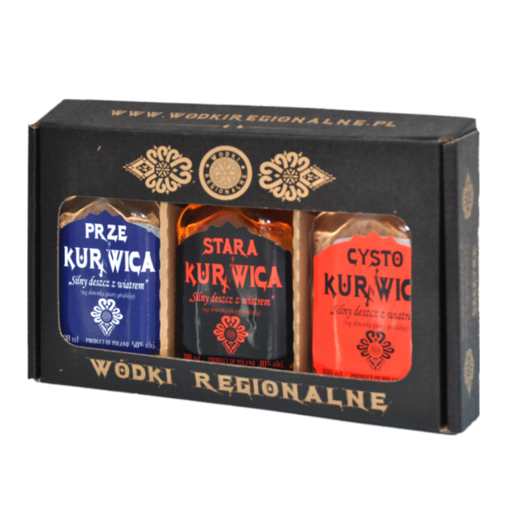 Likier Kurnwica Trójpak - Cysto - Prze 40% 3 x 100 ml