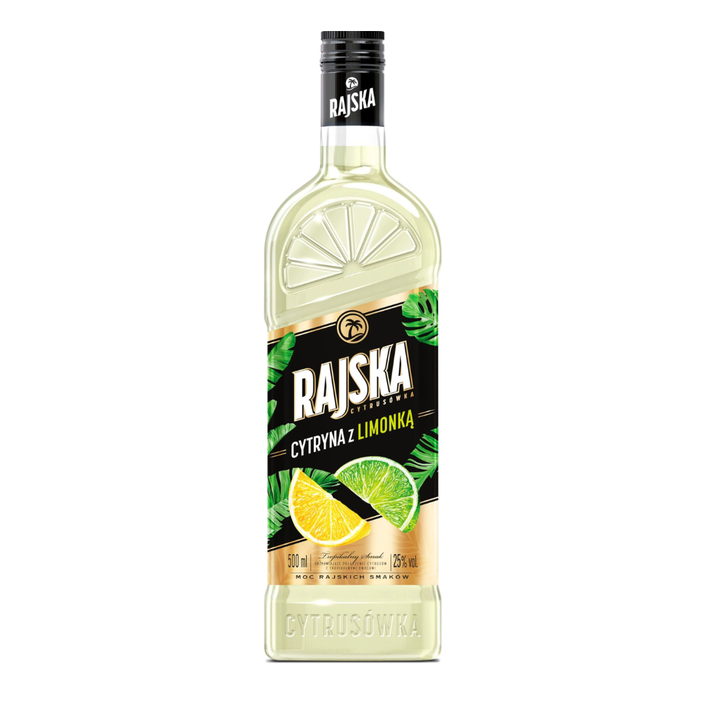 Wódka Rajska Cytryna z Limonką 25% 500 ml