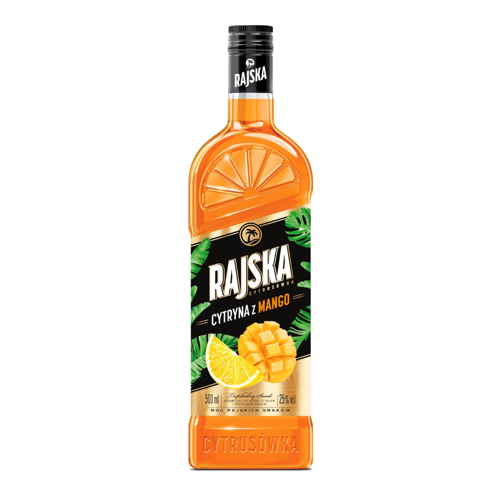 Wódka Rajska Cytryna z mango 25% 500 ml