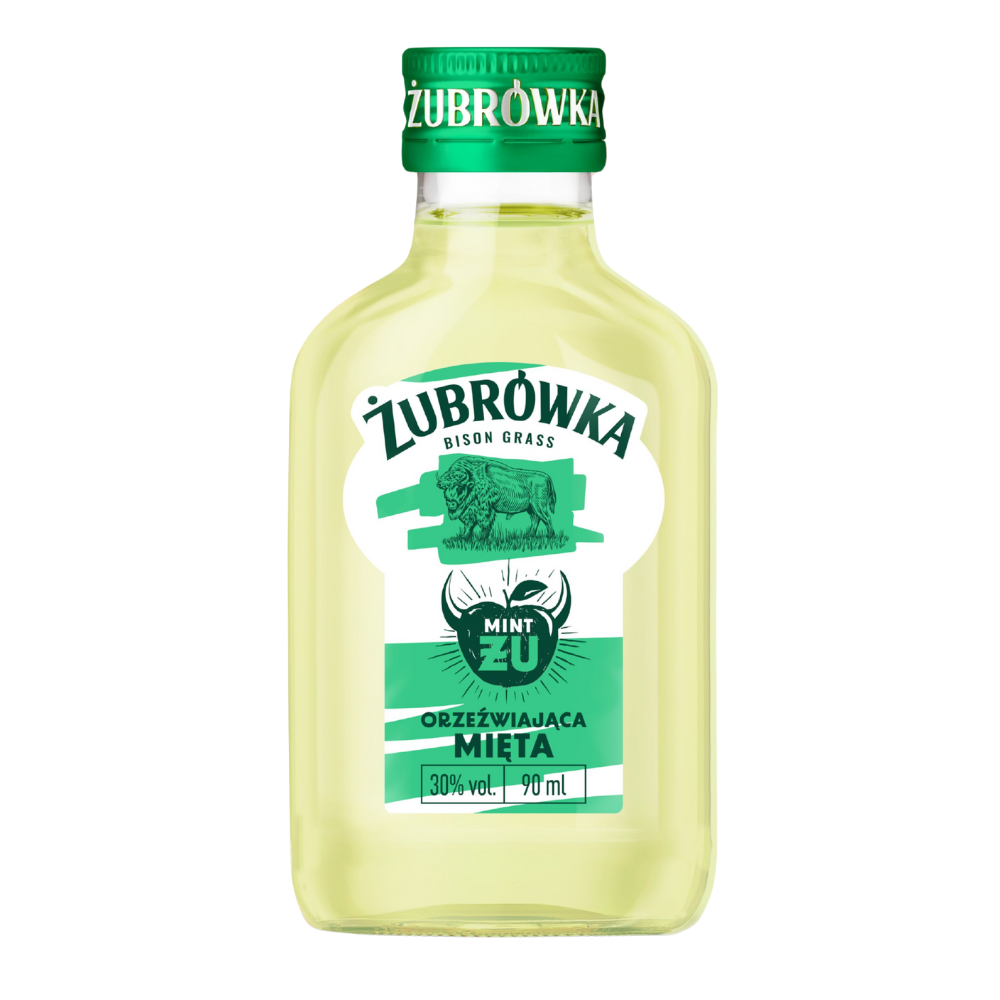 Wódka Żubrówka Mint ŻU Orzeźwiająca Mięta 30% 90 ml