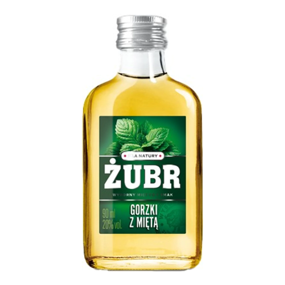 Wódka Żubr Gorzki z Miętą 20% 90 ml