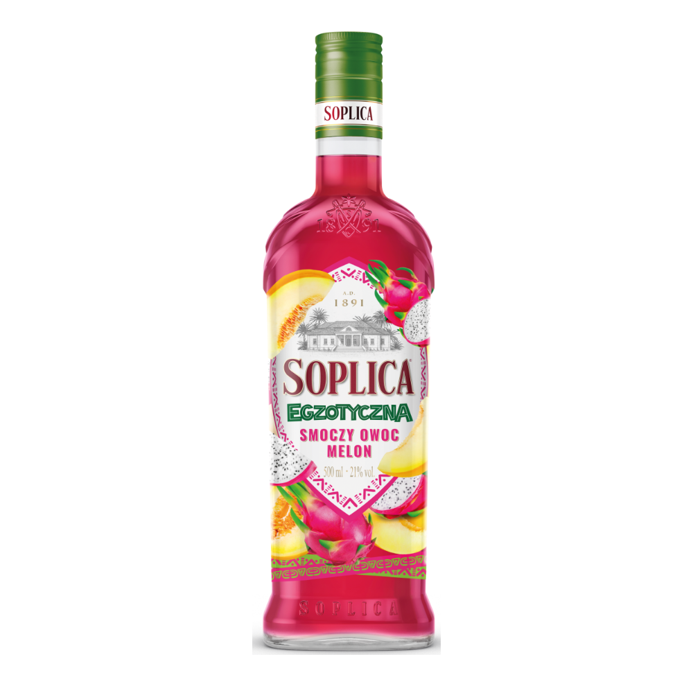 Likier Soplica Egzotyczna Smoczy Owoc Melon 21% 500 ml