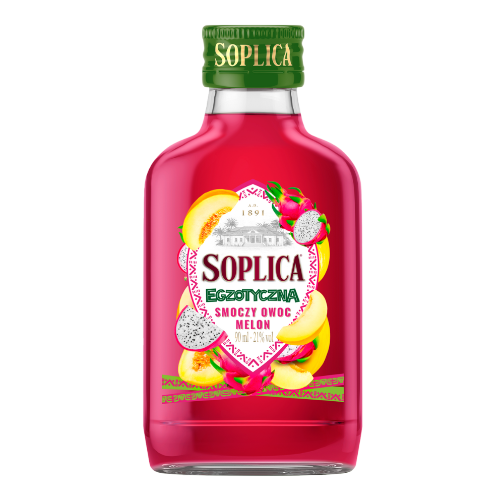 Likier Soplica Egzotyczna Smoczy Owoc Melon 21% 90 ml