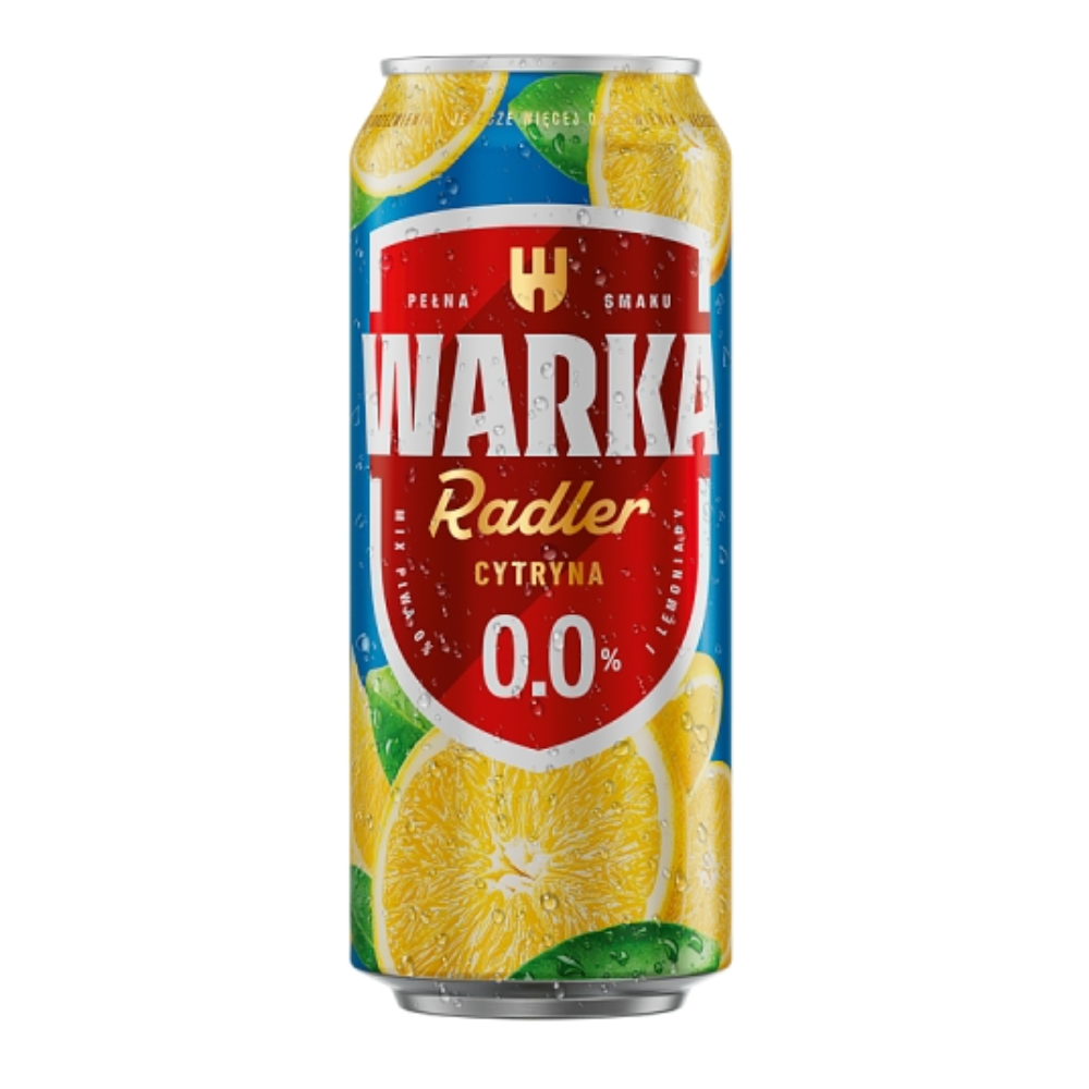 Piwo Warka Radler Cytryna Bezalkoholowe 0% 500 ml puszka