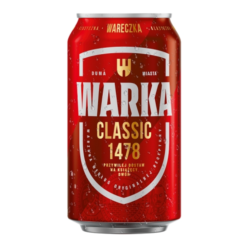 Piwo Warka Classic Jasne Pełne 5,2% 330 ml puszka
