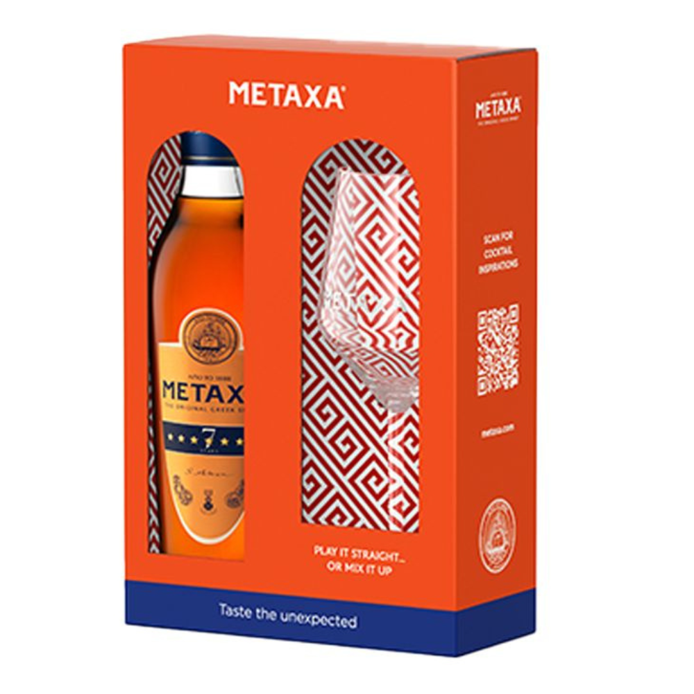 Brandy Metaxa 7* 40% 700 ml + kieliszek