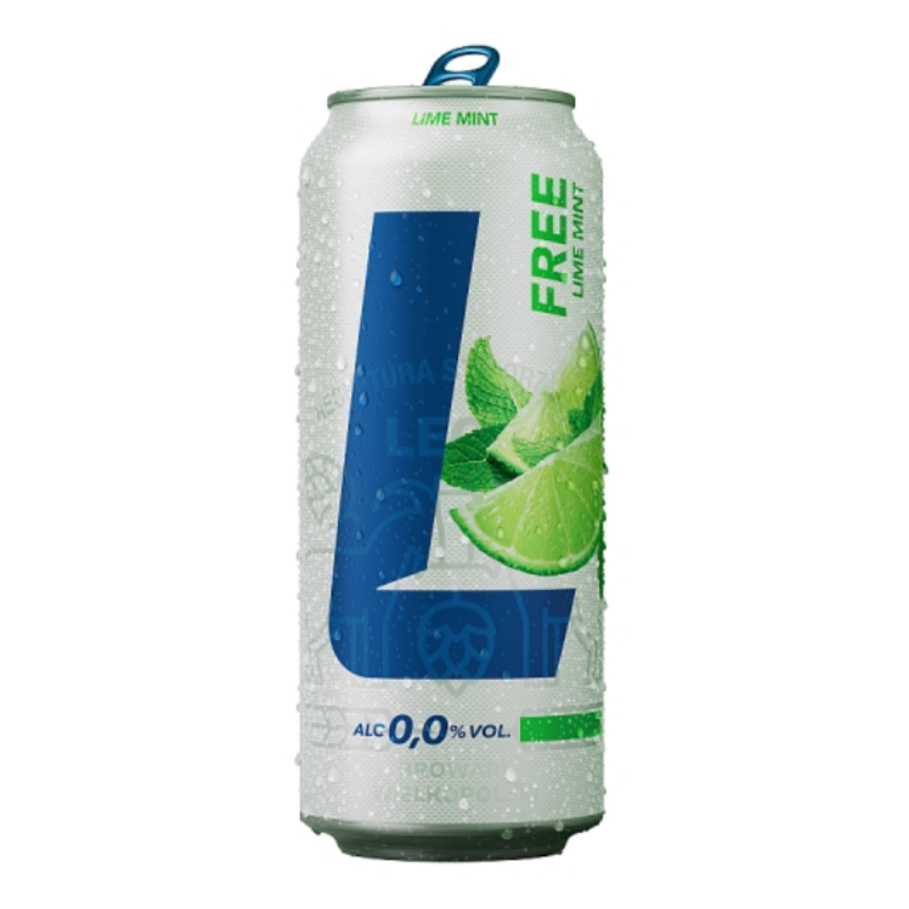 Piwo Lech Free Limonka z Miętą 0% 500 ml Puszka