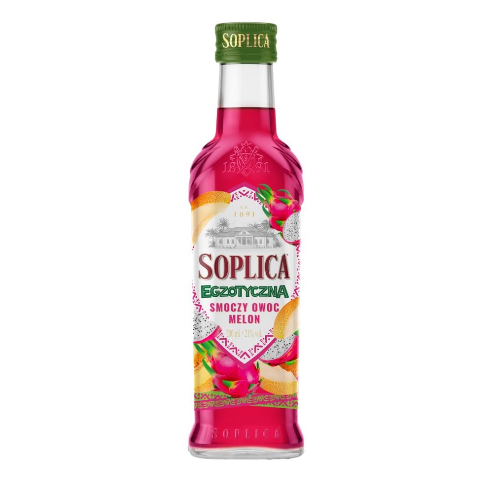 Likier Soplica Egzotyczna Smoczy Owoc Melon 21% 200 ml