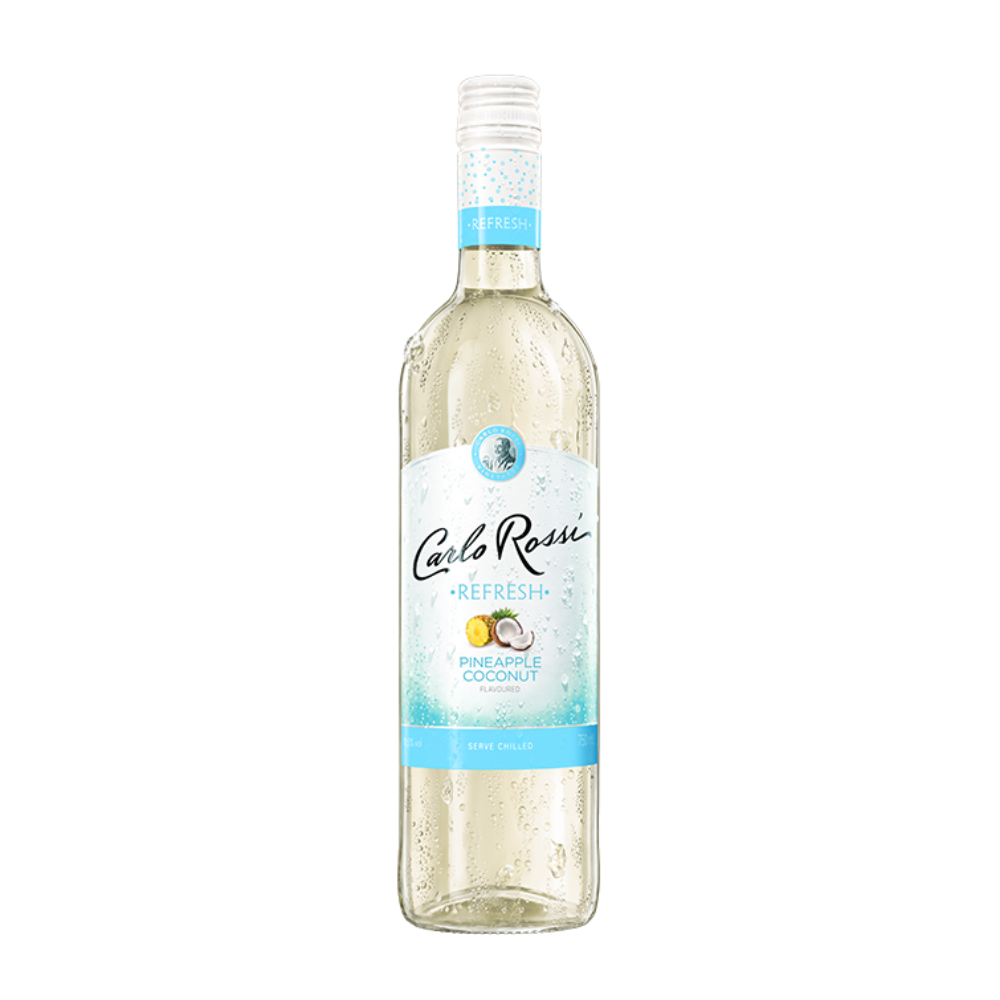 Wino Carlo Rossi Refresh Pineapple Coconut 10% białe słodkie 750 ml