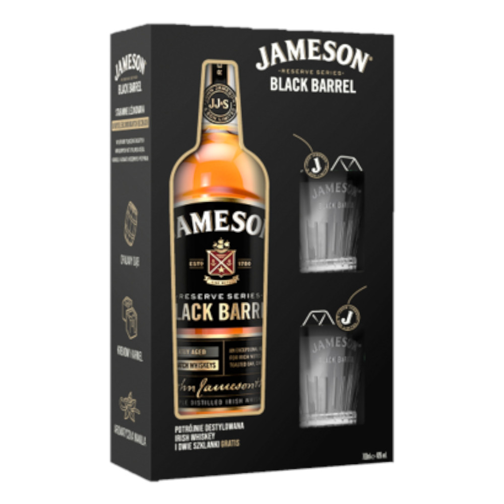 Whisky Jameson Black Barrel 40% 700 ml + 2 szklanki