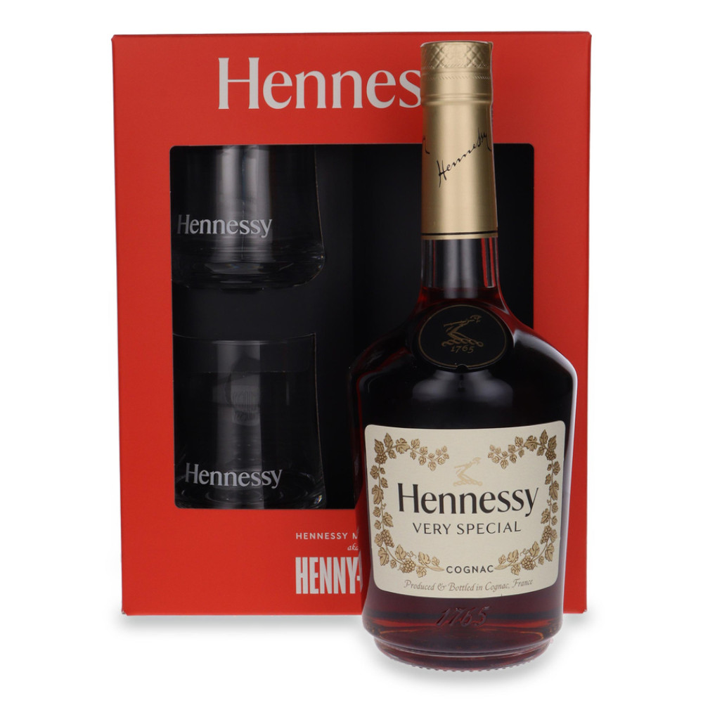 Koniak Hennessy VS 40% 700 ml + 2 szklanki